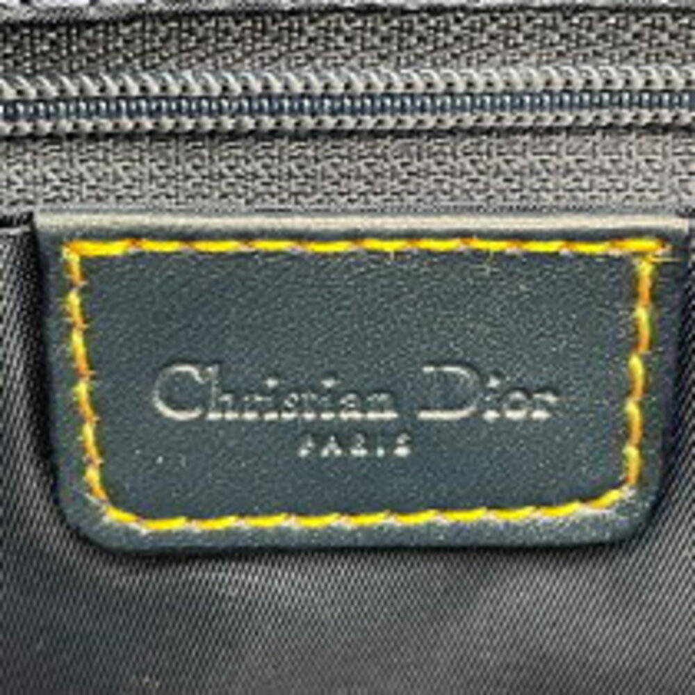 Christian Dior Saddle Bag Navy Blue Trotter Canvas Shoulder - Picture 6 of 11